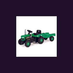 Dolu Kids Tractor Pedal Ride On Truck with Trailer Green 3 Years+