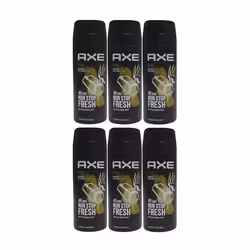 6 x AXE (LYNX) GOLD 150ml Deodorant Body Spray Oud Wood & Fresh Vanilla Scent