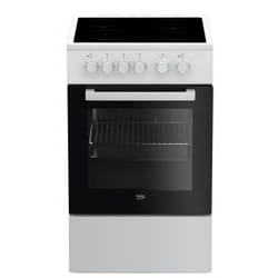 Beko FSS57000GW cooker Freestanding cooker Electric Ceramic Black, White