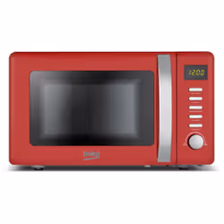 Beko MOC20200R 800W 20 Litre Compact Retro Microwave, Countertop, Solo microwave, 20 L, 800 W, Built-in display, LED