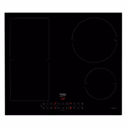 Beko HII64201MT 60cm Induction Hob with IndyFlex, Black, Built-in, 60 cm, Zone induction hob, Glass-ceramic, 4 zone(s)