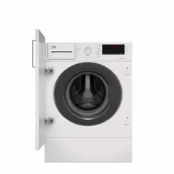 Beko b100 WTIK86151F Integrated 8kg 1600rpm Washing Machine with Quick Programme, Front-load, 8 kg, A, 71 dB, 1600 RPM, C