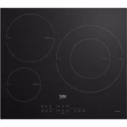 Beko HII63205MT, Black, Built-in, 58 cm, Zone induction hob, Glass, 3 zone(s)