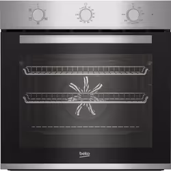 Beko BBIF22100X 60cm Built-In Single Fan Oven with AeroPerfect™, Medium, Electric, 66 L, 2300 W, 66 L, Variable rate grill