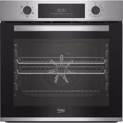 Beko BBRIF22300X 60cm Built-In Single Fan Oven with AeroPerfect™, Medium, Electric, 72 L, 2300 W, 72 L, Variable rate grill