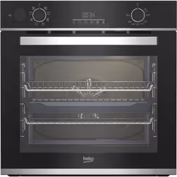 Beko BBIS25300XC 60cm Built-In Single Multi-Function Oven with AeroPerfect™, Medium, Electric, 72 L, 2600 W, 72 L, Multitech