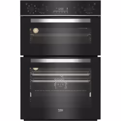 Beko BBDM243BOC 90cm Built-In Double Multi-Function Oven with SteamShine™ Cleaning, Large, Electric, 109 L, 4800 W, 71 L, Mul ...