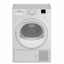 Beko DTLP81141W 8kg Heat Pump Tumble Dryer with Sensor Programmes, Freestanding, Front-load, Heat pump, White, Buttons, Rotar ...