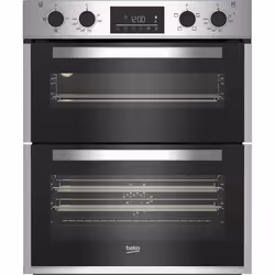 Beko BBTF26300X 72cm Built-Under Double Fan Oven with Touch Controls, Medium, Electric, 86 L, 4000 W, 48 L, Static