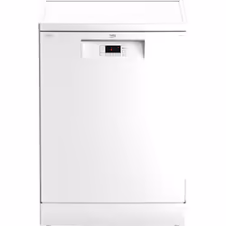Beko BDFN15430W Freestanding Full Size Dishwasher with Quick Programmes, Freestanding, Full size (60 cm), White, Buttons, LED ...