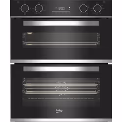Beko bPRO 500 BBXTF25300X 72cm Built-Under Double Fan Oven with Touch Control LED Timer, Medium, Electric, 48 L, 4000 W, 48 L ...