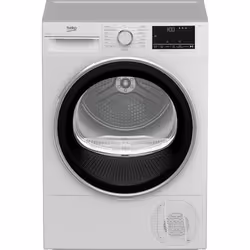 Beko B3T4911DW 9kg Condenser Tumble Dryer with Sensor Programmes, Freestanding, Front-load, Condensation, White, Buttons, Rot ...