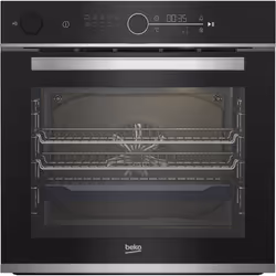 Beko BBIS13400XC 60cm Built-In Single Multi-Function Oven with AeroPerfect, Medium, Electric, 72 L, 3400 W, 72 L, Multitech
