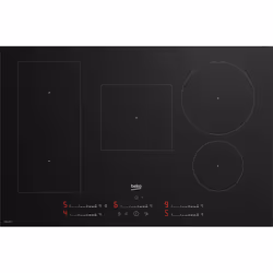 Beko HII85700UFT 80cm Induction Hob with IndyFlex, Black, Built-in, 78 cm, Zone induction hob, Glass-ceramic, 5 zone(s)