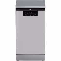 Beko BDFS26046XQ, Freestanding, Slimline (45 cm), Stainless steel, LED, Drawer, 10 place settings