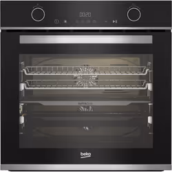Beko BBVM13400XC 60cm Built-In Single Multi-Function Oven with AeroPerfect™, Medium, Electric, 72 L, 2800 W, 72 L, Multitech