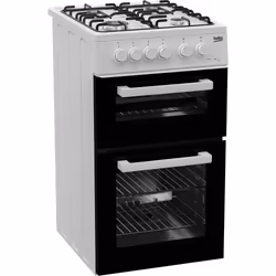 Beko KDG580W 50cm Freestanding Gas Twin Cavity Cooker