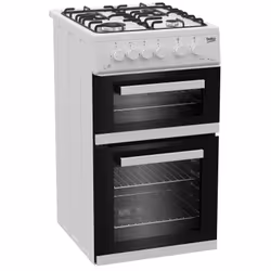 Beko KDVG593W 50cm Freestanding Gas Double Oven Cooker