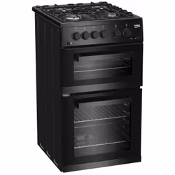 Beko KDG583K 50cm Freestanding Gas Twin Cavity Cooker