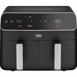 Beko FRL5388B ExpertFry Dual Zone Air Fryer, Hot air fryer, 8.5 L, Double, Black, Touch, Stand-alone
