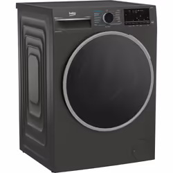 Beko B5D58544UG Freestanding 8kg Wash / 5kg Dry Capacity Washer Dryer with UltraFast, Front-load, Freestanding, Graphite, Lef ...