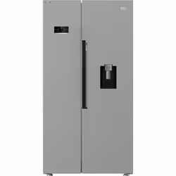 Beko ASD2442VPS Freestanding American Style Fridge Freezer with HarvestFresh™, Freestanding, American door, Stainless steel, ...