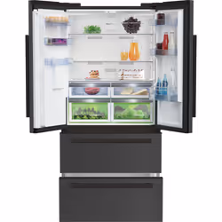 Beko GNE460520DVPZ Freestanding American Style Fridge Freezer with HarvestFresh™
