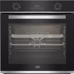 Beko BBIMA13300XC 60cm Built-In Single Multi-Function Oven with AeroPerfect™ AirFry Technology, Medium, Electric, 72 L, 3300  ...