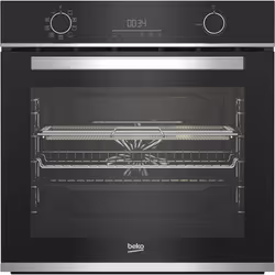Beko b300 BBIMA13301XMP 60cm Built-In Pyro Multi-Function Oven with AeroPerfect™ AirFry Technology, Medium, Electric, 72 L, 3 ...