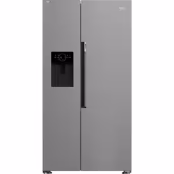 Beko ASN642VPS Freestanding American Style Fridge Freezer with HarvestFresh™, Freestanding, American door, Stainless steel, S ...