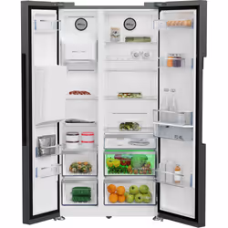 Beko ASN652VPZ Freestanding American Style Fridge Freezer with HarvestFresh™