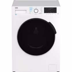 Beko WDER744421W Washer Dryer with 7kg / 4kg Capacity with SteamCure, Front-load, Freestanding, White, Left, Black, Black