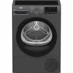 Beko BM3T3833A 8kg Heat Pump Tumble Dryer with SteamCure Technology, Freestanding, Front-load, Heat pump, Graphite, Buttons,  ...