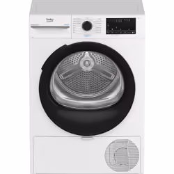 Beko BM3T3944W 9kg Tumble Dryer with Heat Pump Technology, Freestanding, Front-load, Heat pump, White, Buttons, Rotary, Right