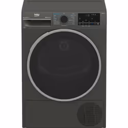 Beko B5T49231IG 9kg Heat Pump Tumble Dryer with IronFinish™ Technology, Freestanding, Front-load, Heat pump, Anthracite, Butt ...