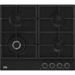 Beko HIAW164225SB 60cm Gas Hob with Front Knob Controls