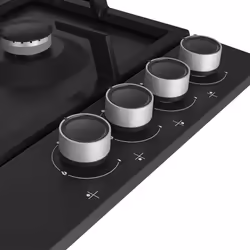 Beko HIAW164225SB 60cm Gas Hob with Front Knob Controls