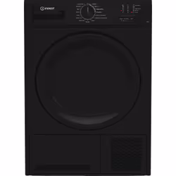 Indesit C YD C82 BBGL UK, Freestanding, Front-load, Condensation, Black, Buttons, Rotary, Right