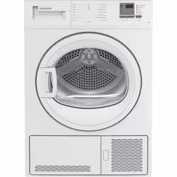Hotpoint Freestanding tumble dryer C HD C92 WWGD UK, Freestanding, Front-load, Condensation, White, Buttons, Rotary, Left