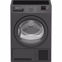 Hotpoint C HD C92 GGGD UK, Freestanding, Front-load, Condensation, Graphite, Buttons, Rotary, Right