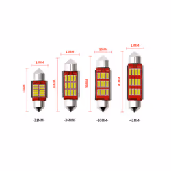10PC C5W LED Canbus Festoon 31mm 36mm 39mm 41mm car Bulb Interior Reading - 31MM