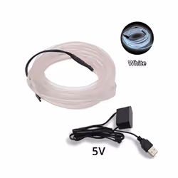 1M/2M/3M/5M Universal Car Interior Lighting LED Strip Decoration Garland - 1M, white usb
