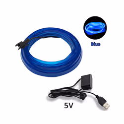 1M/2M/3M/5M Universal Car Interior Lighting LED Strip Decoration Garland - 1M, blue usb