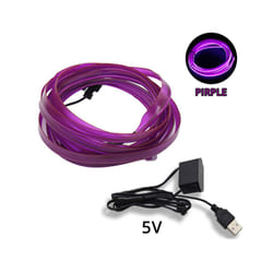 1M/2M/3M/5M Universal Car Interior Lighting LED Strip Decoration Garland - 1M, purple usb
