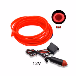 1M/2M/3M/5M Universal Car Interior Lighting LED Strip Decoration Garland - 1M, red Cigarett