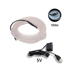 1M/2M/3M/5M Universal Car Interior Lighting LED Strip Decoration Garland - 2M, white usb
