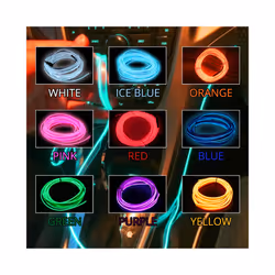 1M/2M/3M/5M Universal Car Interior Lighting LED Strip Decoration Garland - 3M, red usb