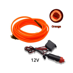 1M/2M/3M/5M Universal Car Interior Lighting LED Strip Decoration Garland - 3M, orange Cigarett