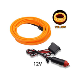 1M/2M/3M/5M Universal Car Interior Lighting LED Strip Decoration Garland - 3M, yellow Cigarett