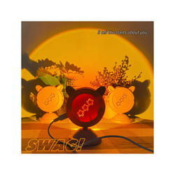 Mini sunset light net red sunset light floor-to-ceiling photo projection - sunset red rabbit
